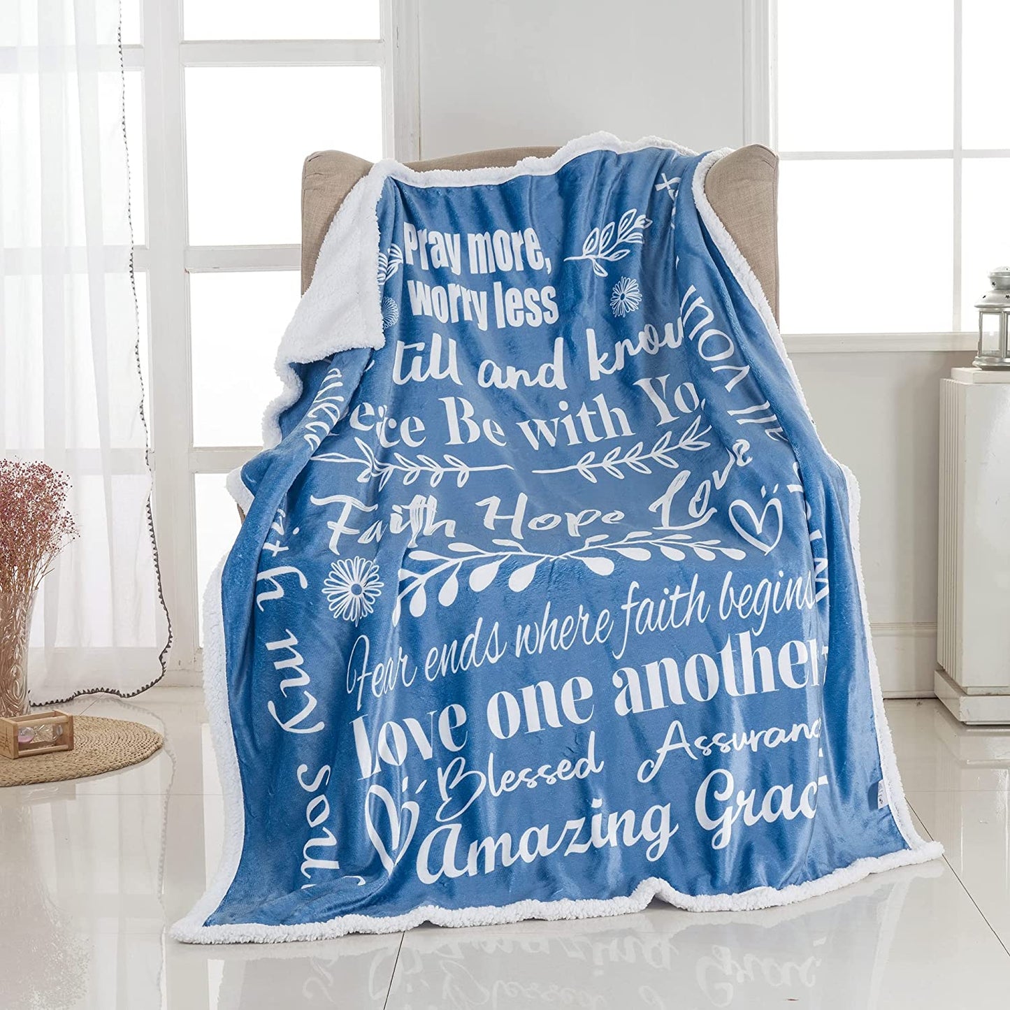 Faith Hope Love Blankets for Women or Men