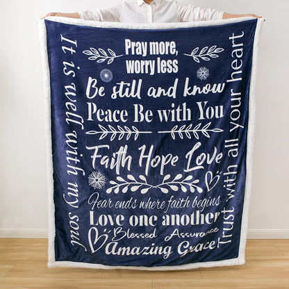 Faith Hope Love Blankets for Women or Men