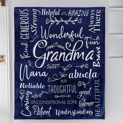 Wonderful Grandma Blanket: Inspiring Words Printed for You
