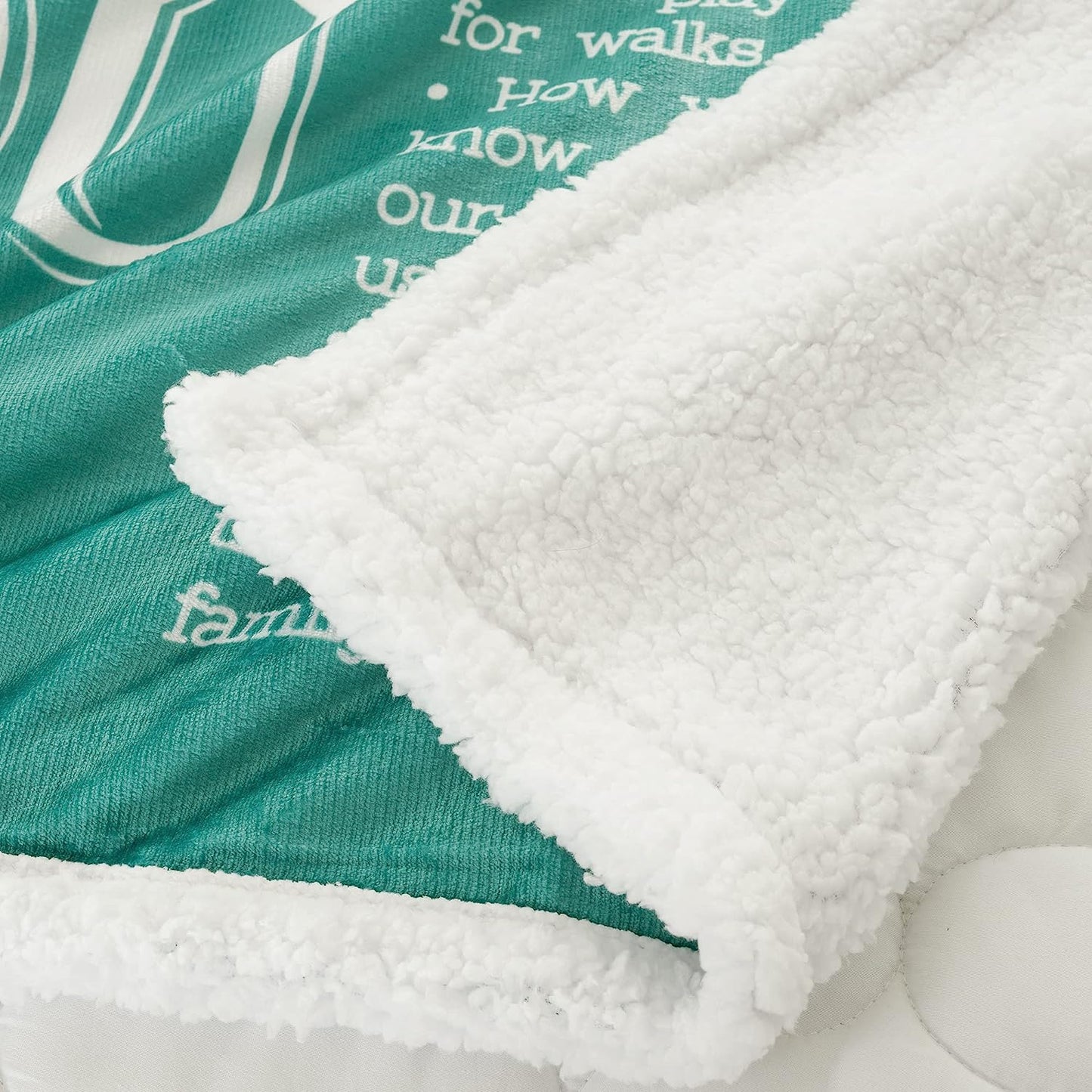 40th, 50th, 60th, 70th Years Throw Blanket with Loving Messages