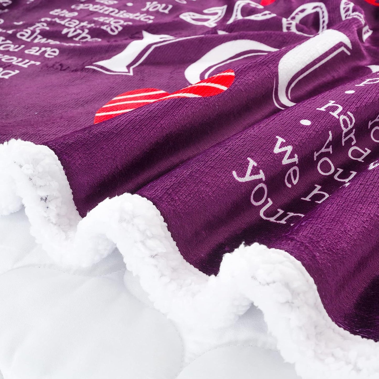 40th, 50th, 60th, 70th Years Throw Blanket with Loving Messages