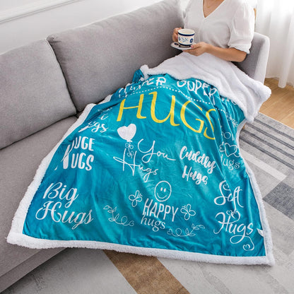 Hug Blanket Throw - Snuggly Soft Fleece Blanket Gift for Loved One