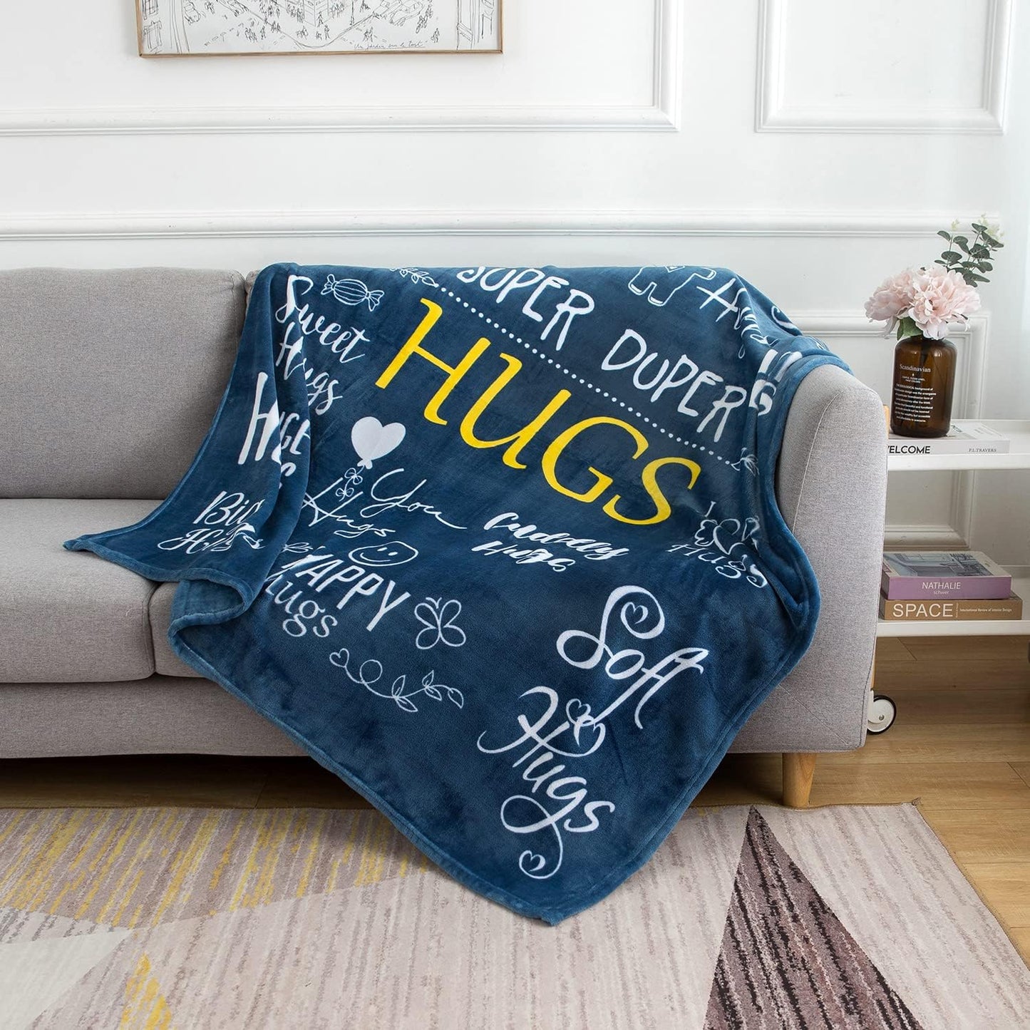 Hug Blanket Throw - Snuggly Soft Fleece Blanket Gift for Loved One