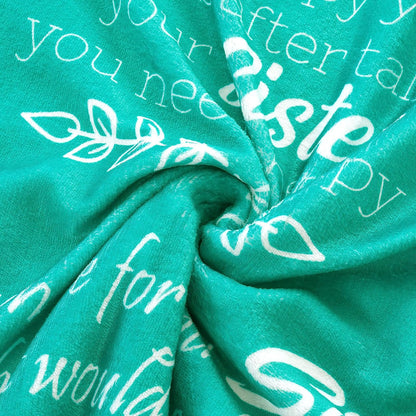 Funny Sister Blanket Birthday Gifts | Snuggly Soft Fleece Blanket 50" X 60"
