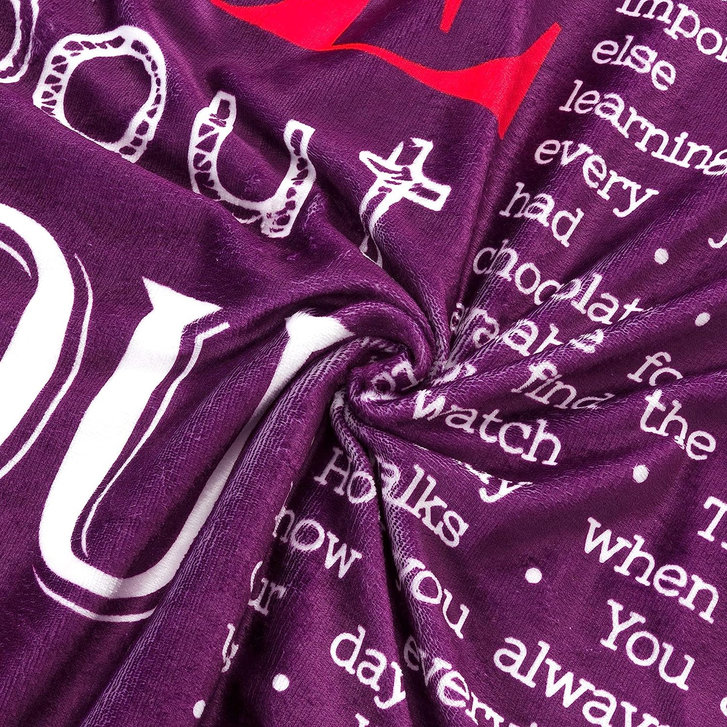 40th, 50th, 60th, 70th Years Throw Blanket with Loving Messages